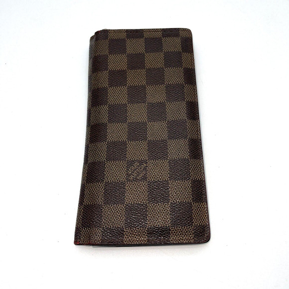 Authentic LOUIS VUITTON Damier Ebene Long Wallet Brazza Credit Cards Checkbook - Picture 16 of 16
